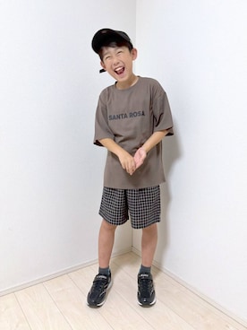 「GLOBAL WORK（グローバルワーク）のアイテム（パンツ）」を使った、mahimahi0220さん（キッズ・134cm）の夏コーディネート