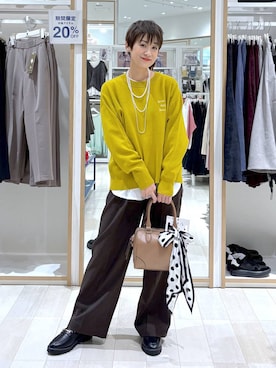 「アイテム（その他ヘアアクセサリー）」を使った、mahimahi0220さん（レディース・159cm）の秋コーディネート