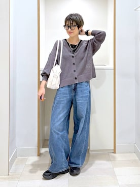 「GLOBAL WORK（グローバルワーク）の調光アソートサングラス/283839（サングラス、ブラック系）」を使った、mahimahi0220さん（レディース）の春コーディネート