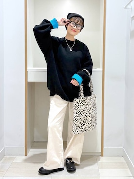 「GLOBAL WORK（グローバルワーク）のアイテム（ニットキャップ/ビーニー）」を使った、mahimahi0220さん（レディース・159cm）の秋コーディネート