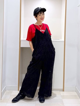 「GLOBAL WORK（グローバルワーク）のアイテム（キャップ）」を使った、mahimahi0220さん（レディース・159cm）の夏コーディネート