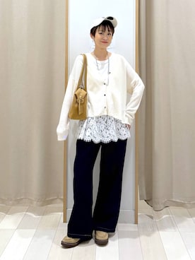 「GLOBAL WORK（グローバルワーク）のアイテム（タンクトップ）」を使った、mahimahi0220さん（レディース・159cm）の秋コーディネート