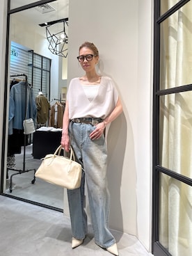 「Whim Gazette（ウィムガゼット）の【Hoaw.】コンチョベルト（ベルト）」を使った、wgendoさん（レディース・162cm）の秋コーディネート