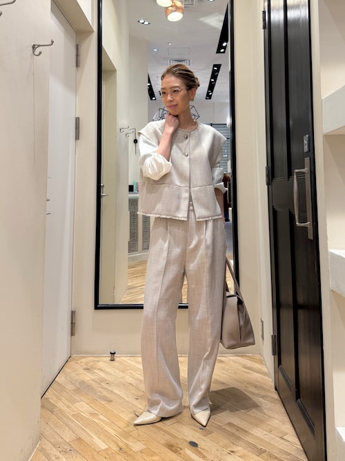 ドローイングナンバーズDrawingNumbersサテンボートブラウス Drawing Numbers】サテンボートブラウス（シャツ/ブラウス）｜Drawing