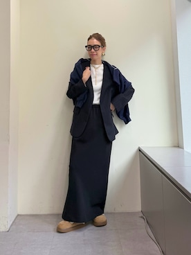 「アイテム（ノーカラージャケット）」を使った、wgendoさん（レディース・162cm）の夏コーディネート