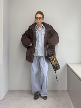 「アイテム（ローファー）」を使った、wgendoさん（レディース・162cm）の秋コーディネート