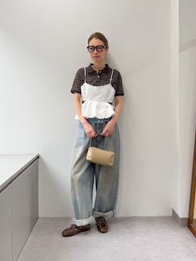 「アイテム（キャミソール）」を使った、wgendoさん（レディース・162cm）の冬コーディネート