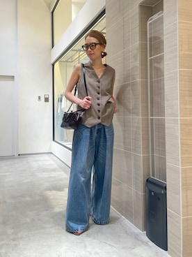 「アイテム（ベスト）」を使った、wgendoさん（レディース・162cm）の夏コーディネート