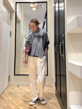 「アイテム（ストール/ショール）」を使った、wgendoさん（レディース・162cm）の秋コーディネート