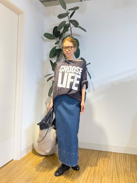 「Whim Gazette（ウィムガゼット）のアイテム」を使った、wgendoさん（レディース・162cm）の春コーディネート