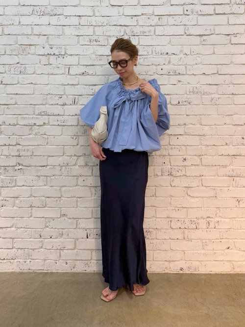 コットンタイプライターギャザーブラウス（シャツ/ブラウス）｜Whim