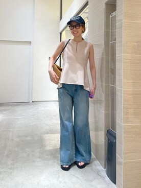 「メガネ女子」｜wgendoさん（レディース・162cm）の春コーディネート