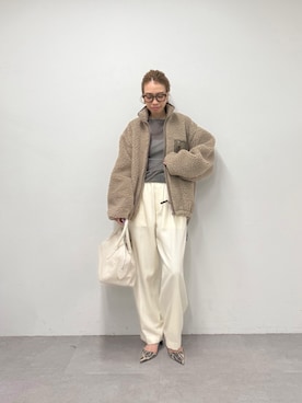 「アイテム（その他アウター、ブラウン系）」を使った、wgendoさん（レディース・162cm）の秋コーディネート