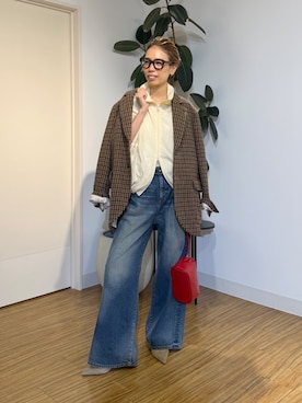 「アイテム（パンプス、グレー系）」を使った、wgendoさん（レディース・162cm）の夏コーディネート