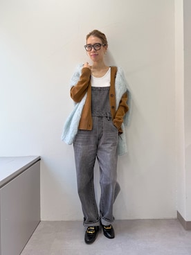 「アイテム（つなぎ/オールインワン）」を使った、wgendoさん（レディース・162cm）の秋コーディネート