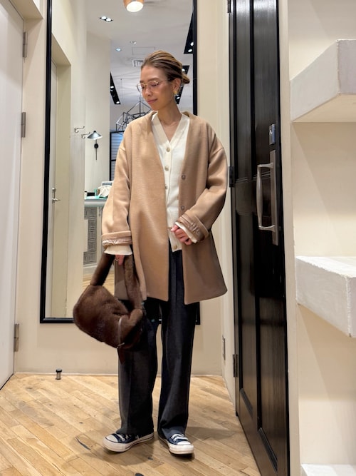 ダブルビーバーミドルコート（ノーカラーコート）｜Whim Gazette