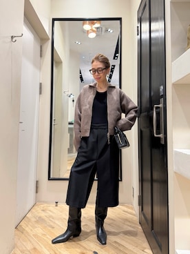 「ウィムガゼット」｜「アイテム（ブーツ）」を使った、wgendoさん（レディース・162cm）の秋コーディネート