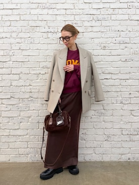 「ウィムガゼット」｜「アイテム（ブーツ）」を使った、wgendoさん（レディース・162cm）の秋コーディネート