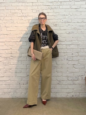 「アイテム（ベスト）」を使った、wgendoさん（レディース・162cm）の秋コーディネート