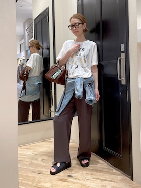 「Whim Gazette（ウィムガゼット）のアイテム（サンダル）」を使った、wgendoさん（レディース・162cm）の夏コーディネート
