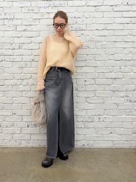 「アイテム（ベルト）」を使った、wgendoさん（レディース・162cm）の秋コーディネート