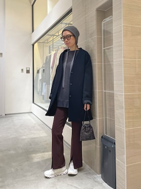 「アイテム（ポーチ）」を使った、wgendoさん（レディース・162cm）の秋コーディネート