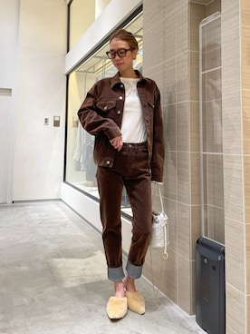 「アイテム（デニムジャケット）」を使った、wgendoさん（レディース・162cm）の秋コーディネート