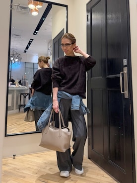 「アイテム（スラックス）」を使った、wgendoさん（レディース・162cm）の秋コーディネート