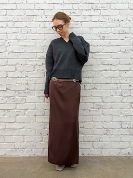 「Whim Gazette（ウィムガゼット）の【Hoaw.】コンチョベルト（ベルト）」を使った、wgendoさん（レディース・162cm）の秋コーディネート