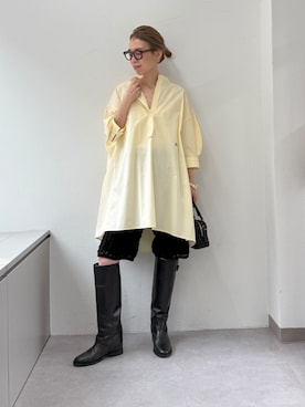 「アイテム（バングル/リストバンド）」を使った、wgendoさん（レディース・162cm）の冬コーディネート