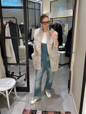 「アイテム（つなぎ/オールインワン）」を使った、wgendoさん（レディース・162cm）の秋コーディネート