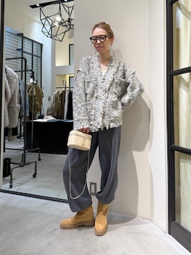 「ブーツスタイル」｜「アイテム（その他アウター）」を使った、wgendoさん（レディース・162cm）の秋コーディネート