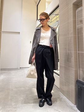 「アイテム（トレンチコート）」を使った、wgendoさん（レディース・162cm）の秋コーディネート
