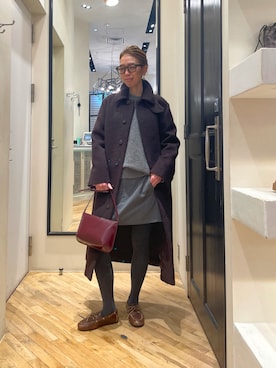 「アイテム（ステンカラーコート）」を使った、wgendoさん（レディース・162cm）の秋コーディネート