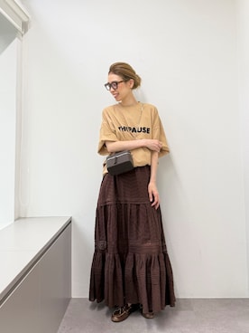 「Whim Gazette（ウィムガゼット）のアイテム」を使った、wgendoさん（レディース・162cm）の春コーディネート