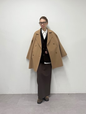 「アイテム（ピーコート）」を使った、wgendoさん（レディース・162cm）の秋コーディネート