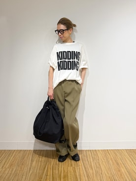 「Whim Gazette（ウィムガゼット）のアイテム」を使った、wgendoさん（レディース・162cm）の春コーディネート