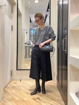 「ウィムガゼット」｜「アイテム（ブーツ）」を使った、wgendoさん（レディース・162cm）の冬コーディネート