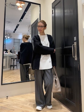 「アイテム（スラックス）」を使った、wgendoさん（レディース・162cm）の秋コーディネート