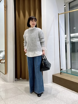 「アイテム（シャツ/ブラウス）」を使った、whimkumagaiさん（レディース・153cm・40代）の冬コーディネート