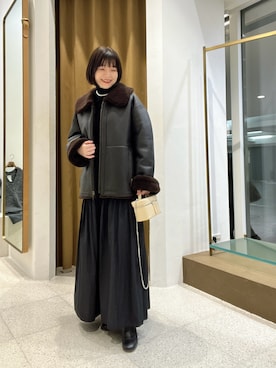 「アイテム（ブルゾン）」を使った、whimkumagaiさん（レディース・153cm・40代）の秋コーディネート