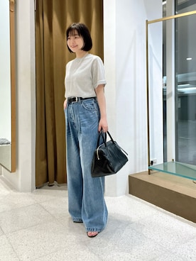 「アイテム（ベルト）」を使った、whimkumagaiさん（レディース・153cm・40代）の夏コーディネート