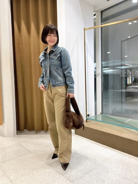 「アイテム（イエロー系）」を使った、whimkumagaiさん（レディース・153cm・40代）の秋コーディネート