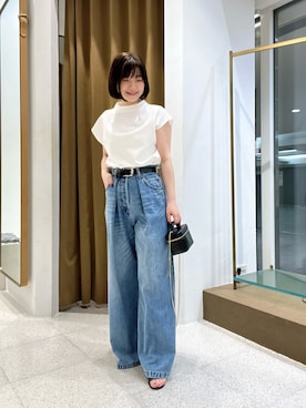 「アイテム（ショルダーバッグ）」を使った、whimkumagaiさん（レディース・153cm・40代）の夏コーディネート