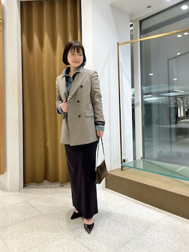 「アイテム（デニムジャケット）」を使った、whimkumagaiさん（レディース・153cm・40代）の秋コーディネート