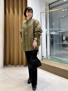「アイテム（MA-1）」を使った、whimkumagaiさん（レディース・153cm）の秋コーディネート