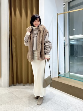 「アイテム（その他アウター）」を使った、whimkumagaiさん（レディース・153cm）の秋コーディネート