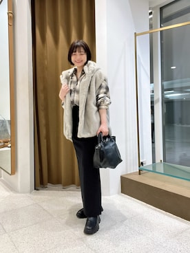 「アイテム（その他アウター）」を使った、whimkumagaiさん（レディース・153cm・40代）の秋コーディネート