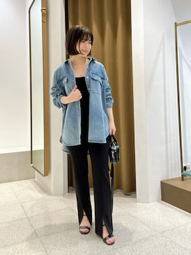 「アイテム（スラックス）」を使った、whimkumagaiさん（レディース・153cm・40代）の夏コーディネート