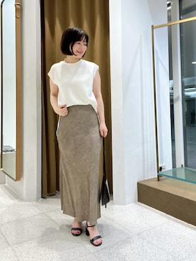 「アイテム（スカート）」を使った、whimkumagaiさん（レディース・153cm・40代）の夏コーディネート